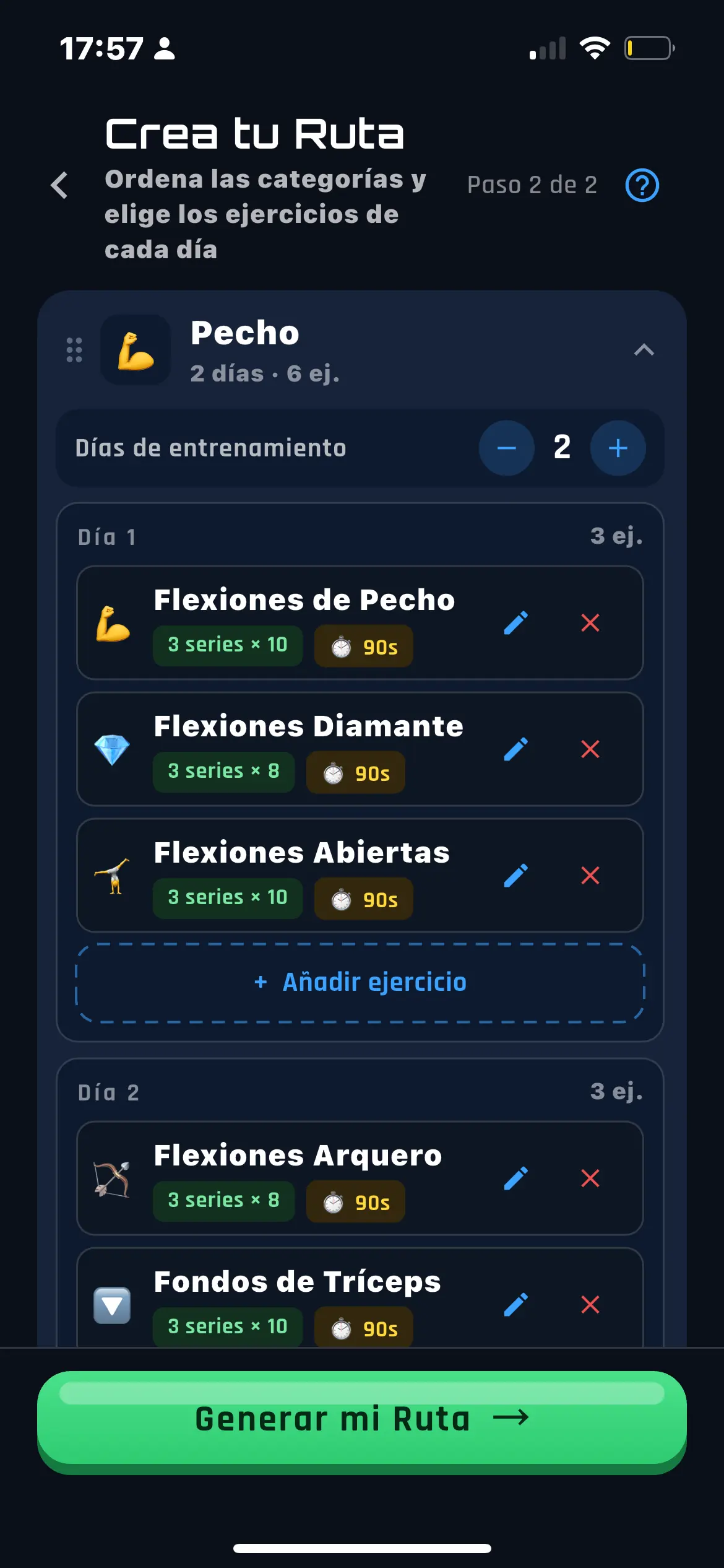 FitVerso — Crear ruta