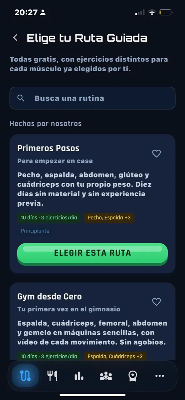FitVerso — elige tu Ruta guiada