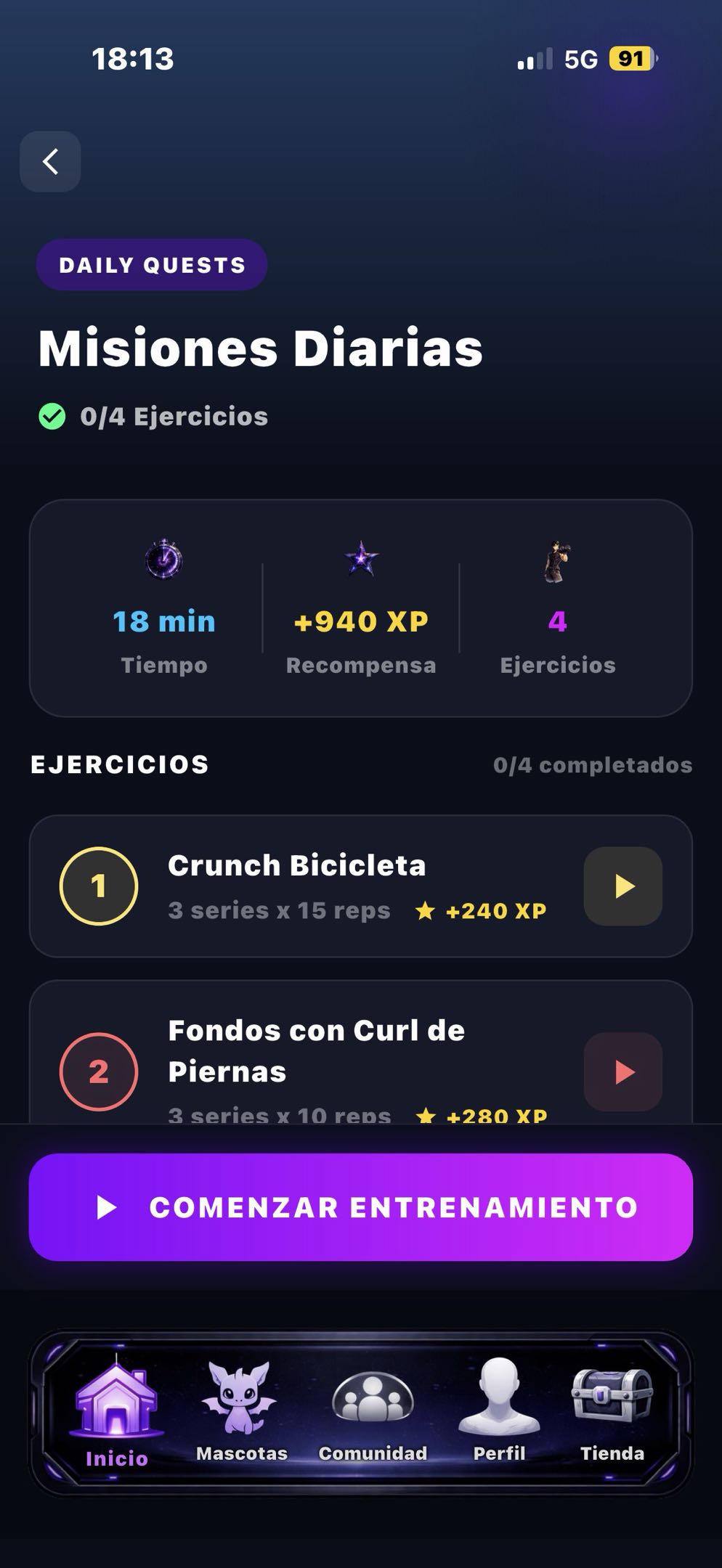 FitVerso — Completa misiones diarias