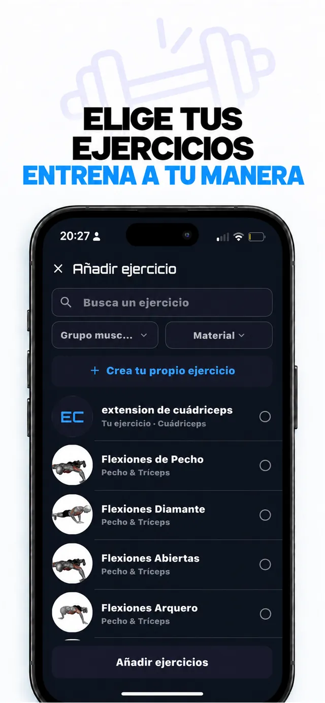 Elige tus ejercicios